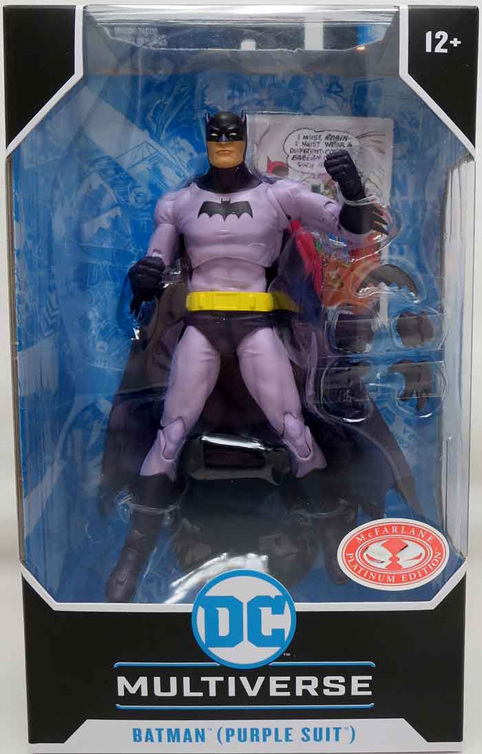 DC Multiverse Detective Comics #241 7 Inch Action Figure Exclusive - Batman (Purple Suit) Red Platinum