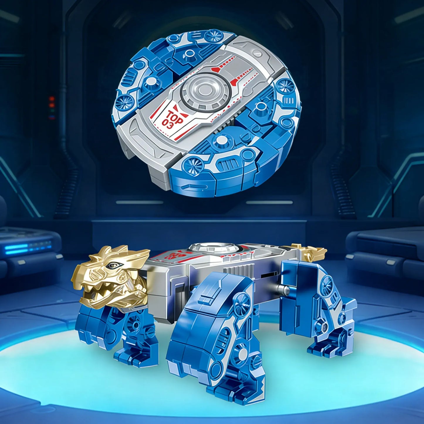 🤖🦖Transformable Finger Spinner: Mech & Dinosaur Dual Editions!
