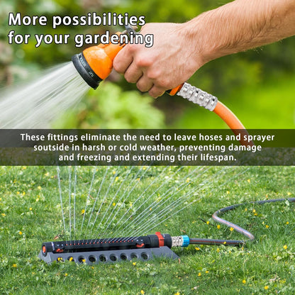 Stainless Steel Garden Hose Quick Connect Fittings Set