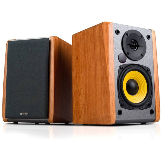 Edifier R1010BT - 4" Powered Bluetooth Wireless Multimedia Studio Monitor Speakers (Pair) 24 Watts RMS - Wood [Tech & Turntables]