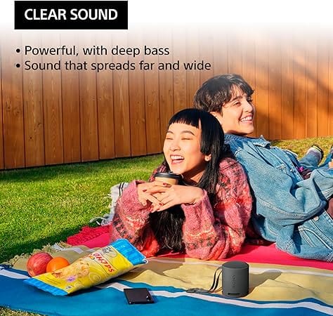 Sony Black Waterproof Wireless Bluetooth Speaker with EXTRA BASS [Tech & Turntables]
