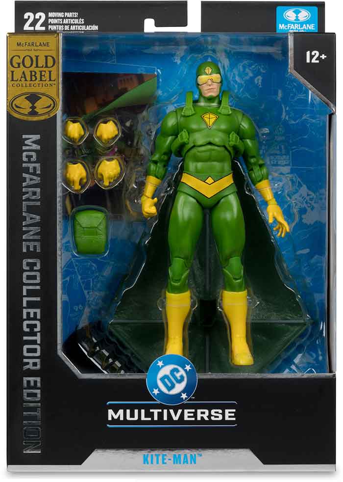 DC Multiverse Collector 7 Inch Action Figure Batman Rogues Exclusive - Kite Man Gold Label