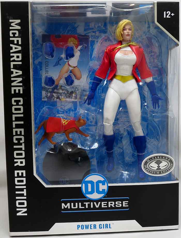 DC Multiverse Collector 7 Inch Action Figure Wave 9 Exclusive - Power Girl (Power Girl Reborn) Platinum