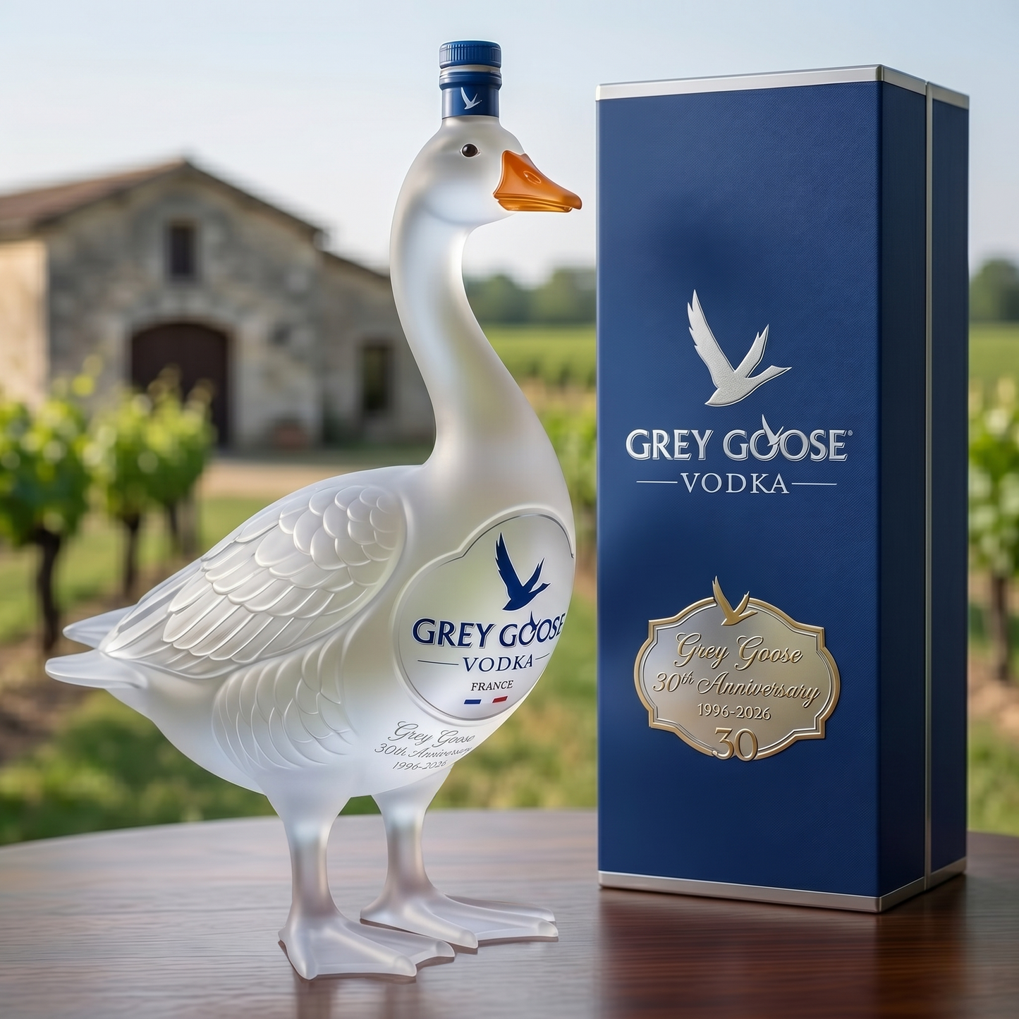 Grey Goose 30th Anniversary 3D Sculpted Vodka Bottle