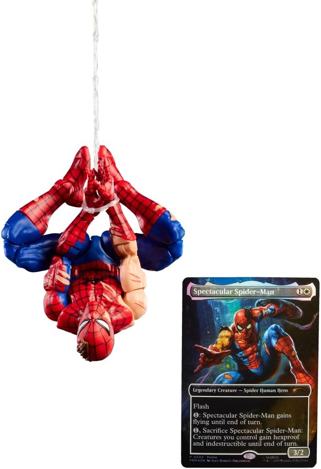 Marvel Legends Spider-Man 6 Inch Action Figure Magic The Gathering Wave 1 - Spider-Man Battle Damaged