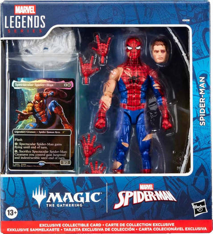 Marvel Legends Spider-Man 6 Inch Action Figure Magic The Gathering Wave 1 - Spider-Man Battle Damaged