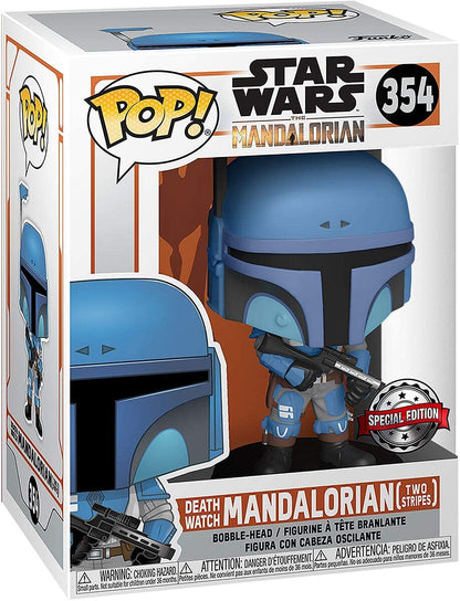 Pop Star Wars 3.75 Inch Action Figure The Mandalorian - Death Watch Mandalorian (Two Stripes) #354