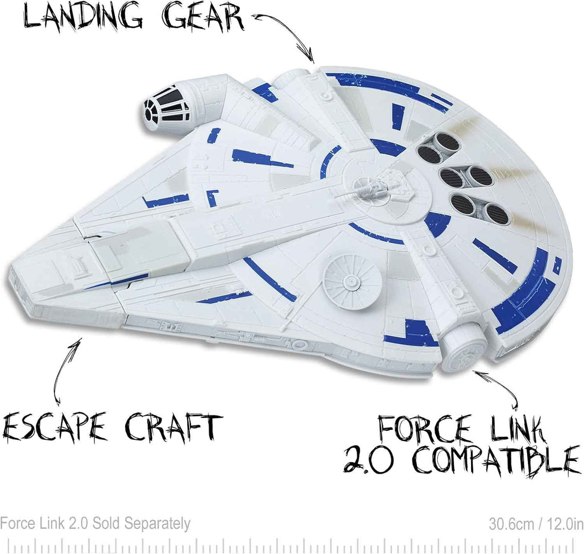 Star Wars Universe Force Link Vehicle Figure - Millennium Falcon with Escape Craft